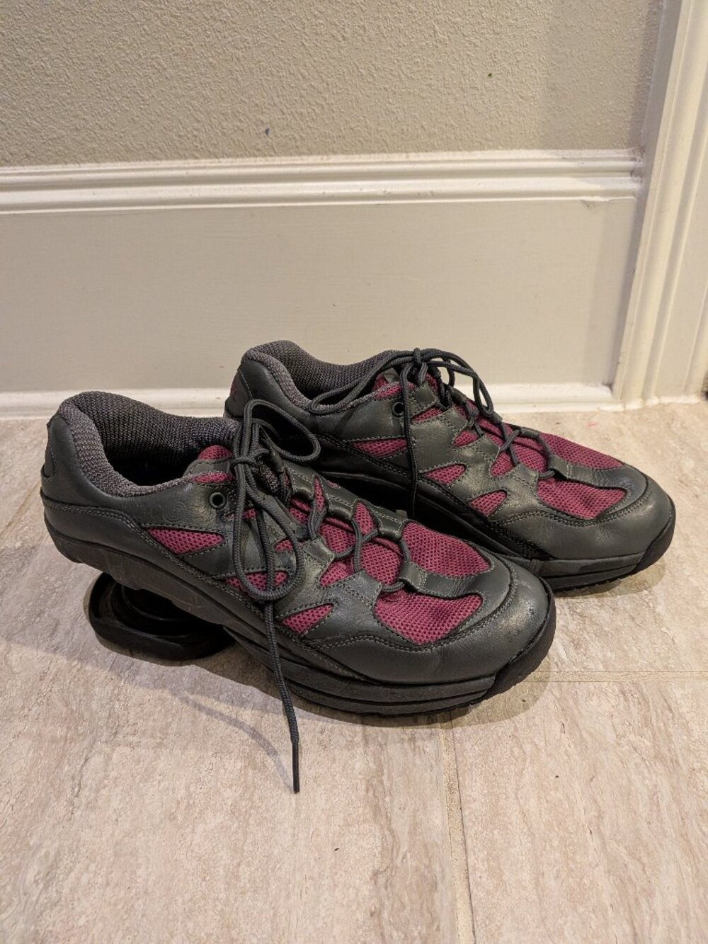 Z-Coil Shoes Freedom Pain Relief Orthopedic Sneakers Gray Purple Womens 10